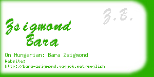 zsigmond bara business card